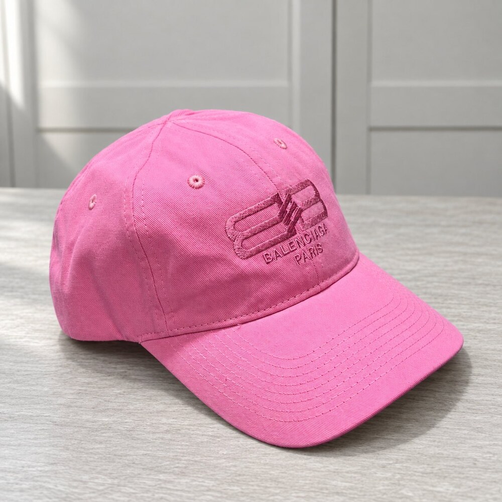 Balenciaga Pink BB Logo Cap - Picture 4 of 6